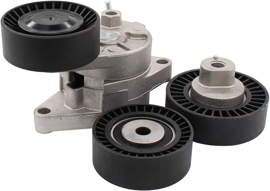 NewYall Pack of 3 Drive Belt Tensioner Idler Pulley Kit for BMW 323i 325Ci 325i 325is 325xi 328i 328is 330Ci 330i 330xi 525i 528i 530i M3 X3 X5 3.0 Z3 Z4