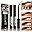 LSxia 2 Pcs Peel Off Tattoo Eyebrow Gel Set, Natural Color Eye Brow Gel Long-Lasting Waterproof Eyebrow Tattoo, Easy Peel Off Eye Brow Makeup -Up To 3 Days (Dark Brown)