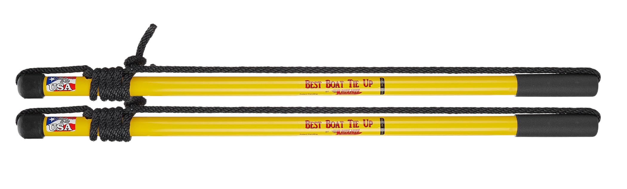 Rite-Hite Boat Tie Up - 2 Pack in White or Yellow, Tie Up Without Having to Get Out of The Boat (Yellow, 30)