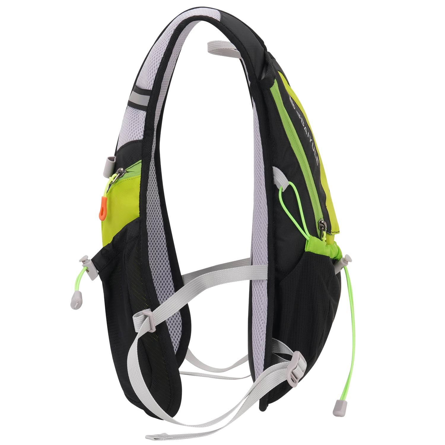 Sac à dos d'hydratation avec poche d'hydratation, ultra léger, sac à dos de course, avec poche à eau, 2 l, sans BPA, sac à dos avec poche à eau et réflecteurs