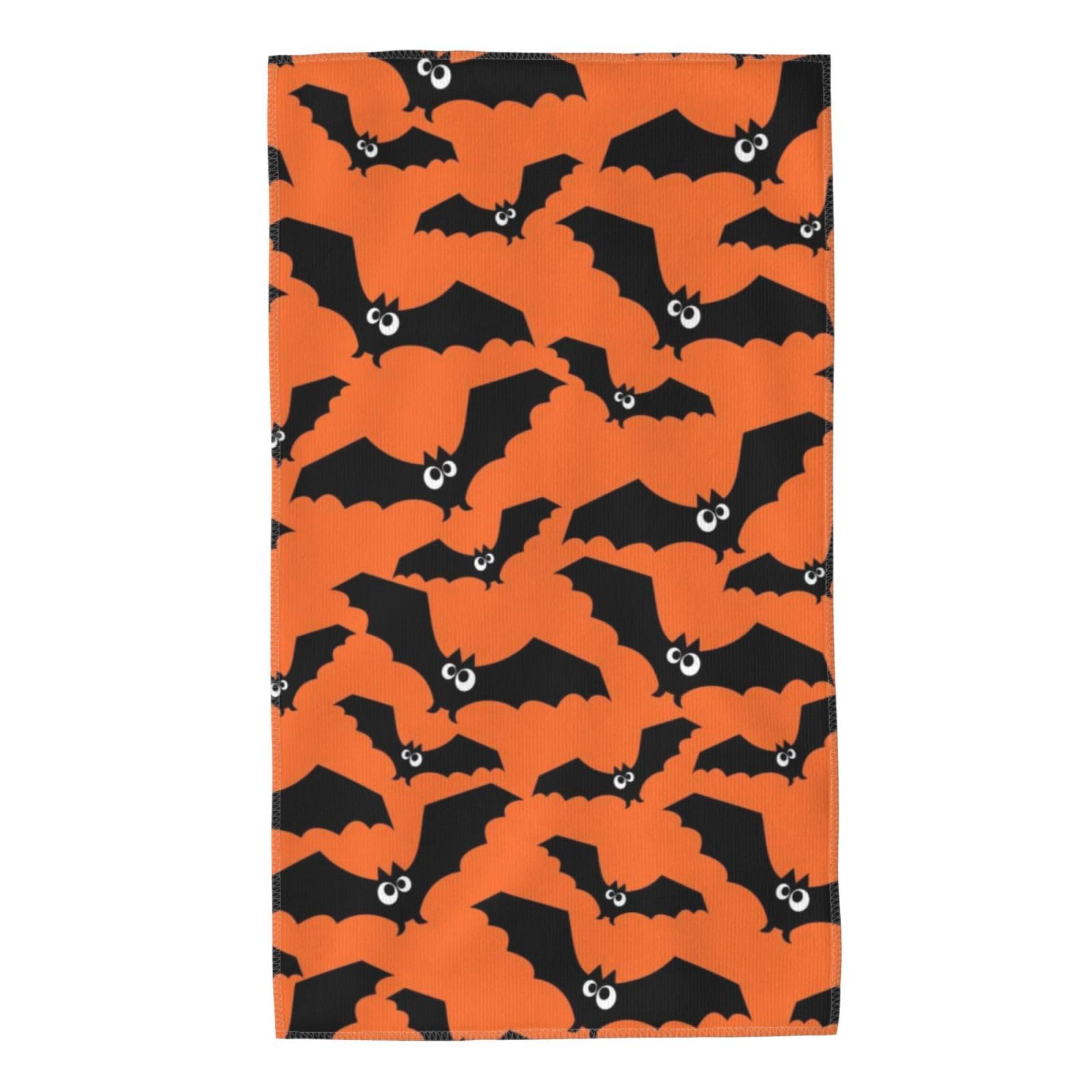 FJQWKLF Halloween Bats Super Soft Hand Towels 27.5x15.7inch Multi-Purpose Skin-Friendly Absorbent Thin Bathroom Towels