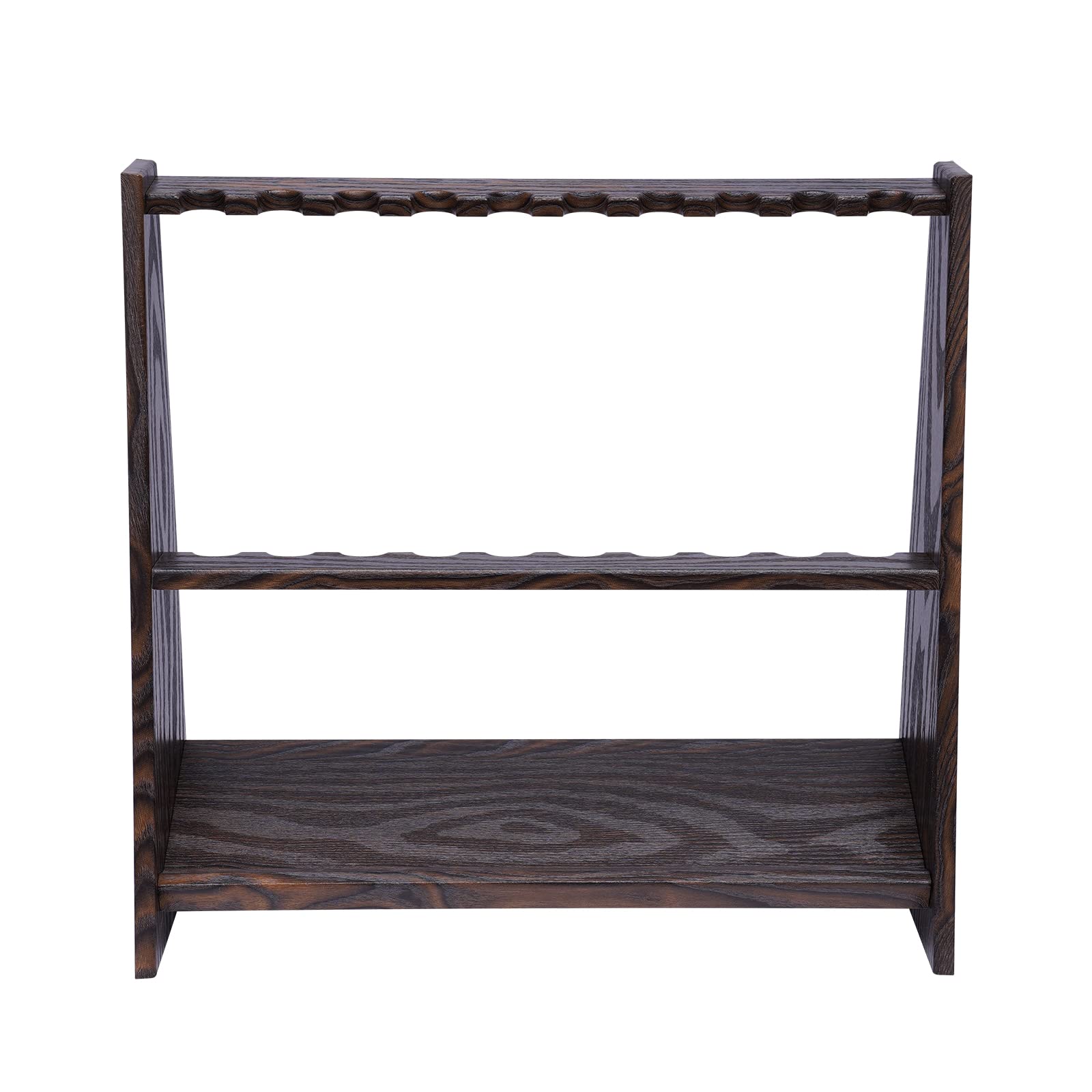 Soporte para taco de billar para 10 tacos, rack de suelo, color marrón