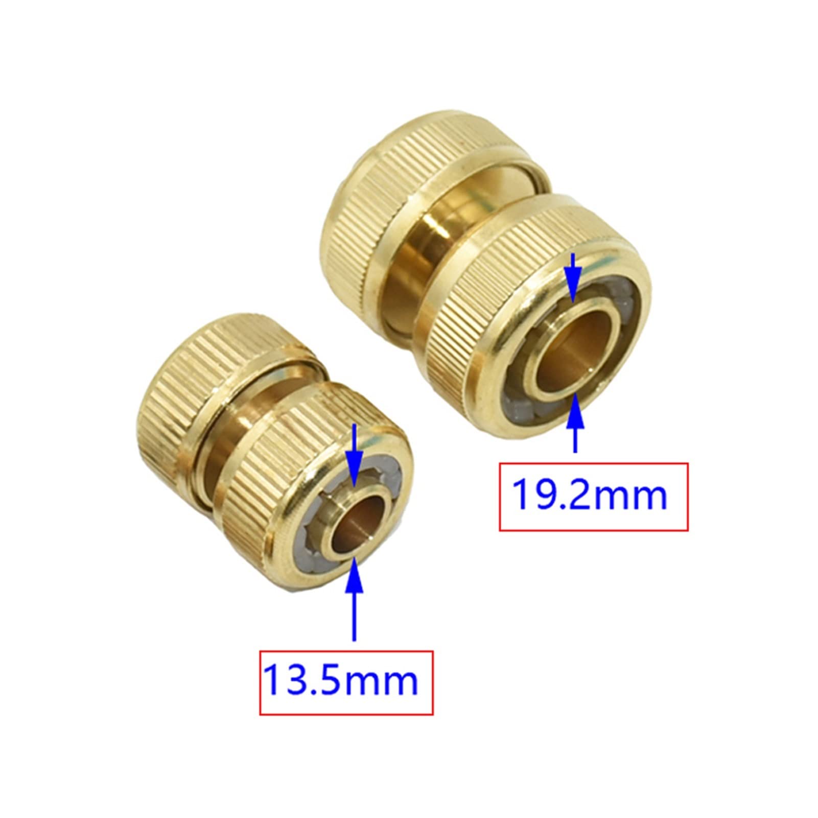 yaoqijie 5pc 1/2 3/4 pulgadas Conector de reparación de la manguera de latón 12 mm / 16 mm Conector de manguera jardín Adaptador de tubería de agua invernadero lasting (Color : 3I4)