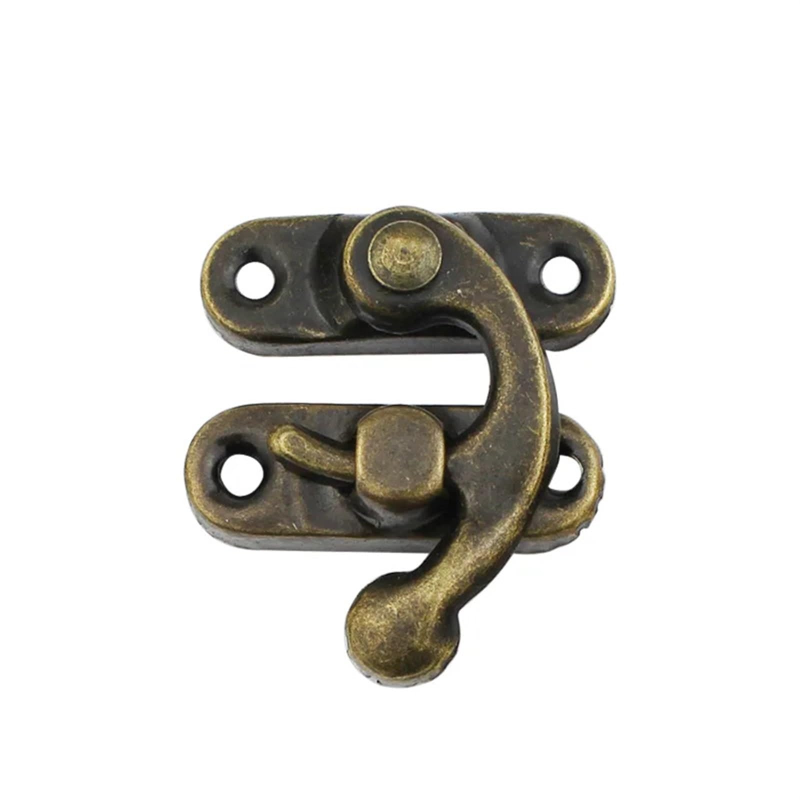 Cadenas décoratif en métal antique lot de 10 petits fermoirs bronze gauche pour boîte de meuble