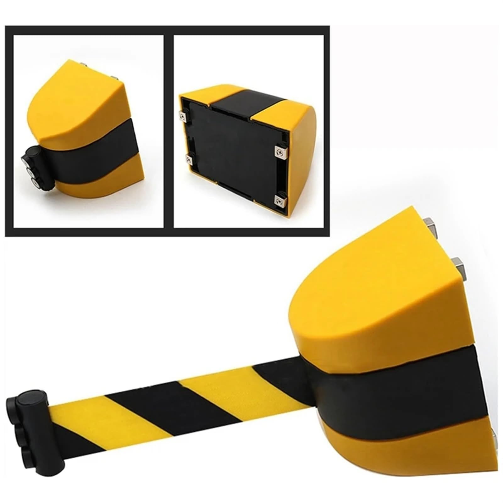 Cinta Balizamiento Montado En Pared Barrera de cinta retráctil magnética, barrera cordón seguridad, for colas con adsorción, 10 m para Aeropuertos