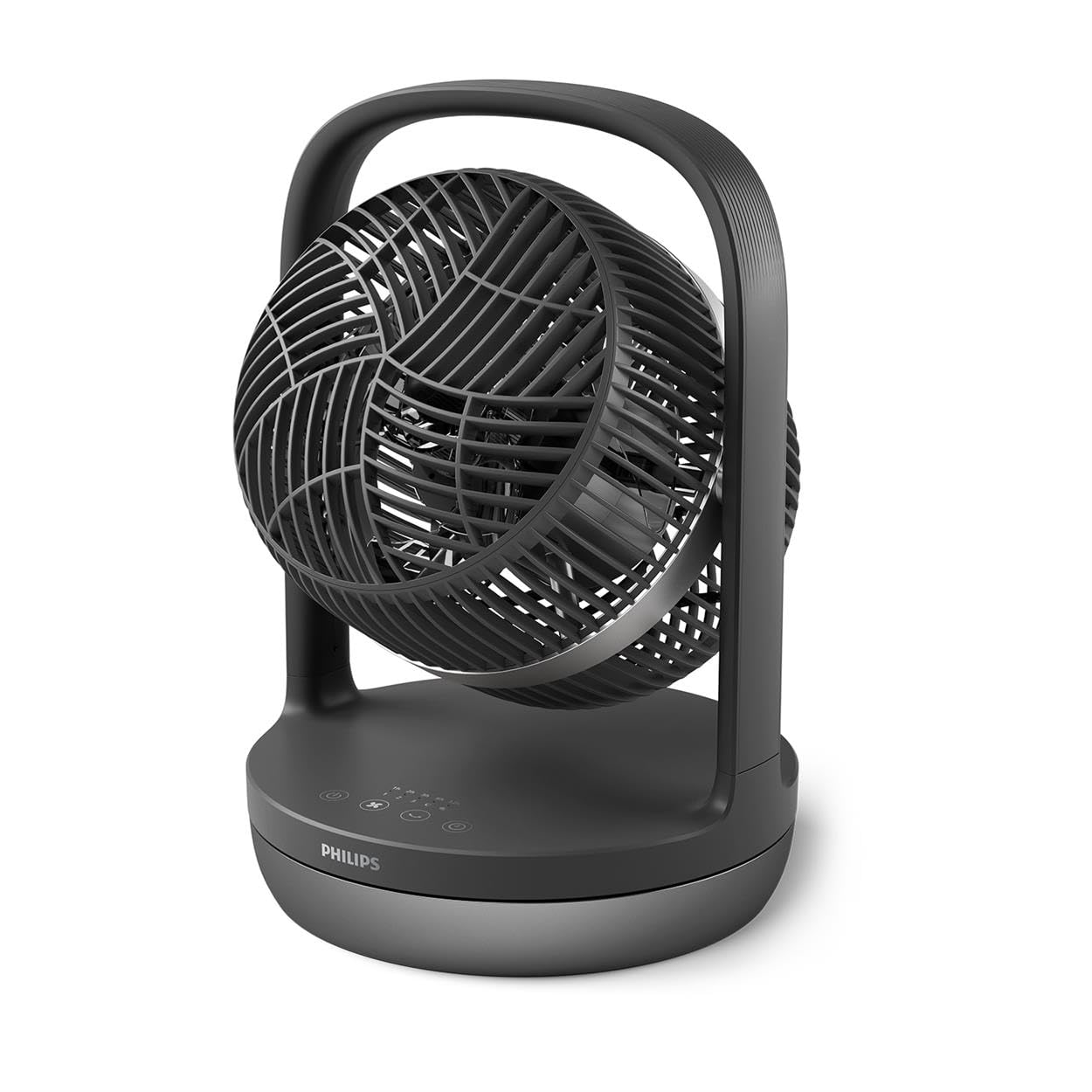 Philips Table Fan 3000 Series - Fan Airflow 738 m³/h, 22cm Head Diameter, 180° Tiltable & Oscillating, 3 Speeds, Sleep Mode, Compact, Black - CX3050/01