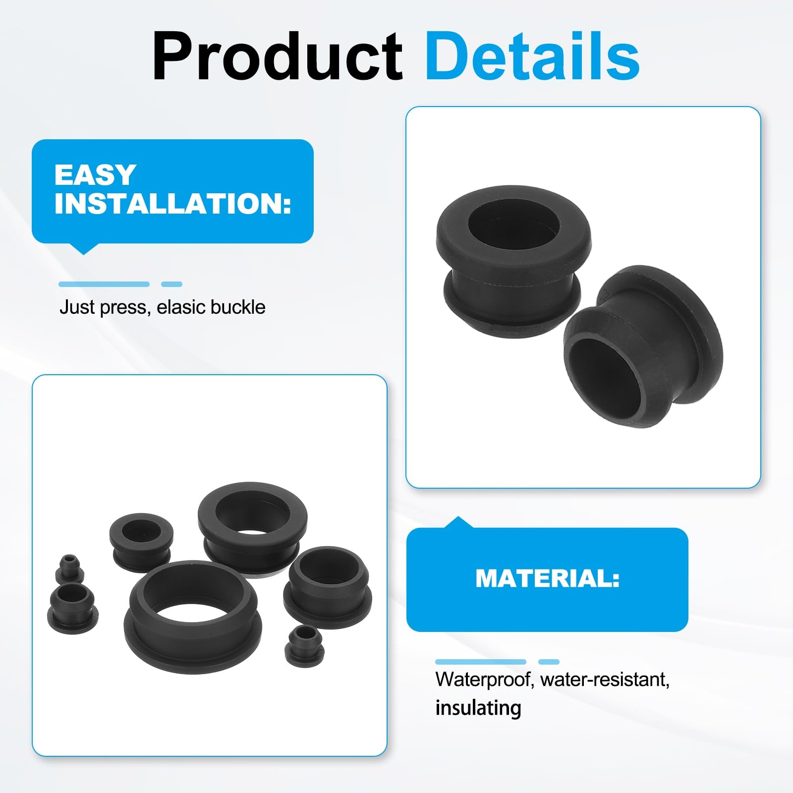 PATIKIL 18pcs Wire Grommet - Image 3