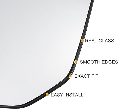 Miniatura 4 de uxcell Reemplazo de cristal del espejo calefactable del lado izquierdo del conductor del coche con placa de respaldo para Ford F-150 2015-2018 para