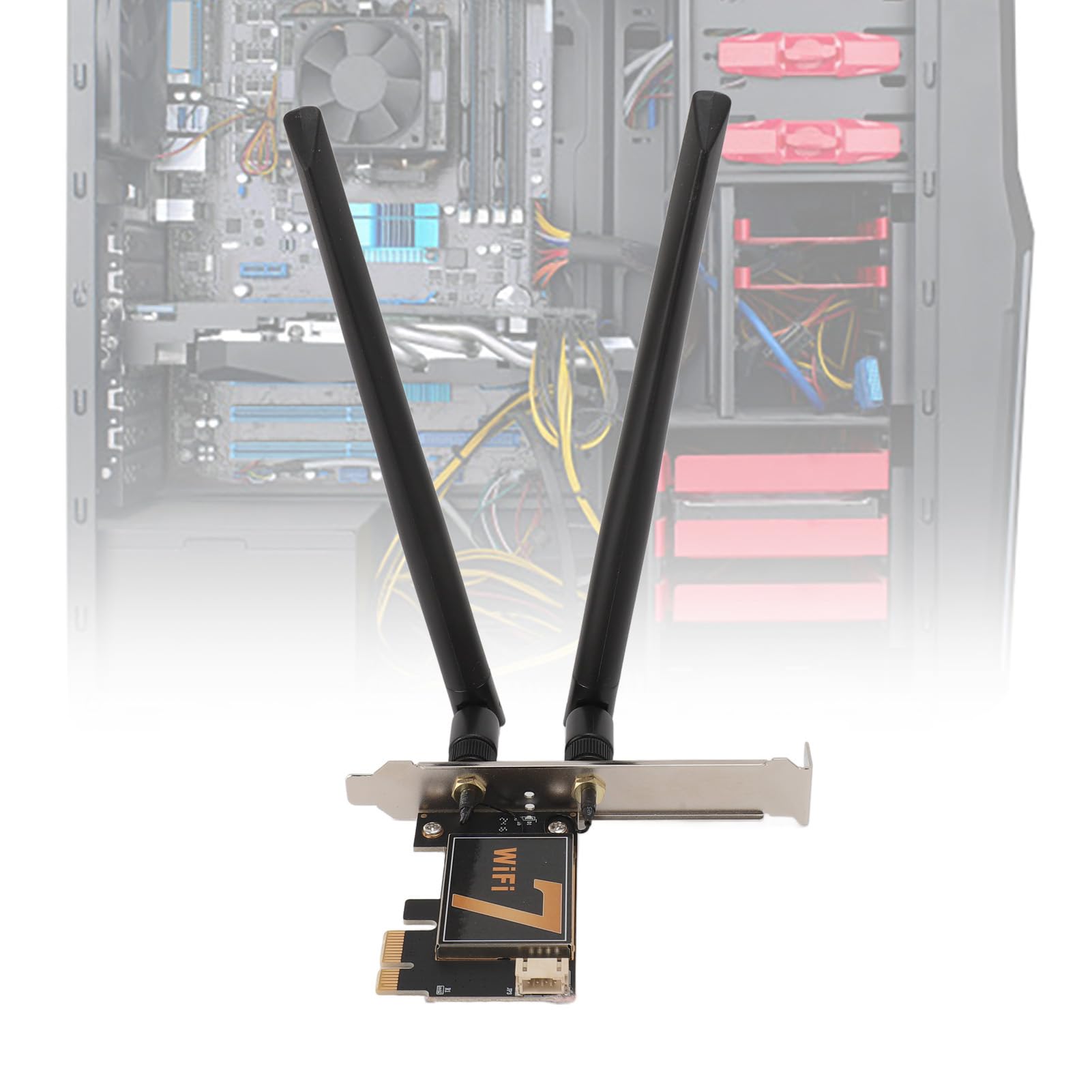BE200NGW, Scheda WiFi PCI Ex1 con Antenna 8DB 8774Mbps WIFI7 5.4, Adattatore di Rete Wireless, per PC Desktop (base 'antenna)