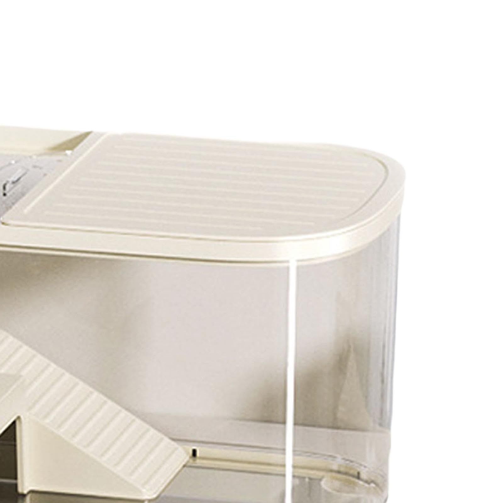 Acquario per Tartarughe, Acquario per Tartarughe con Coperchi, Accessori per Rettili, Habitat per Rettili, con Piattaforma per Rane, E Draghi B, Beige Medio