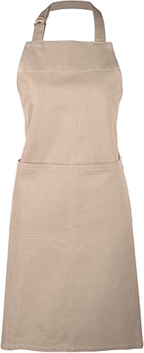 MÜkitchen  MÜapron is 100% Cotton  Elegante delantal de cocina con bolsillos para mujeres y hombres  Lavable a máquina y duradero