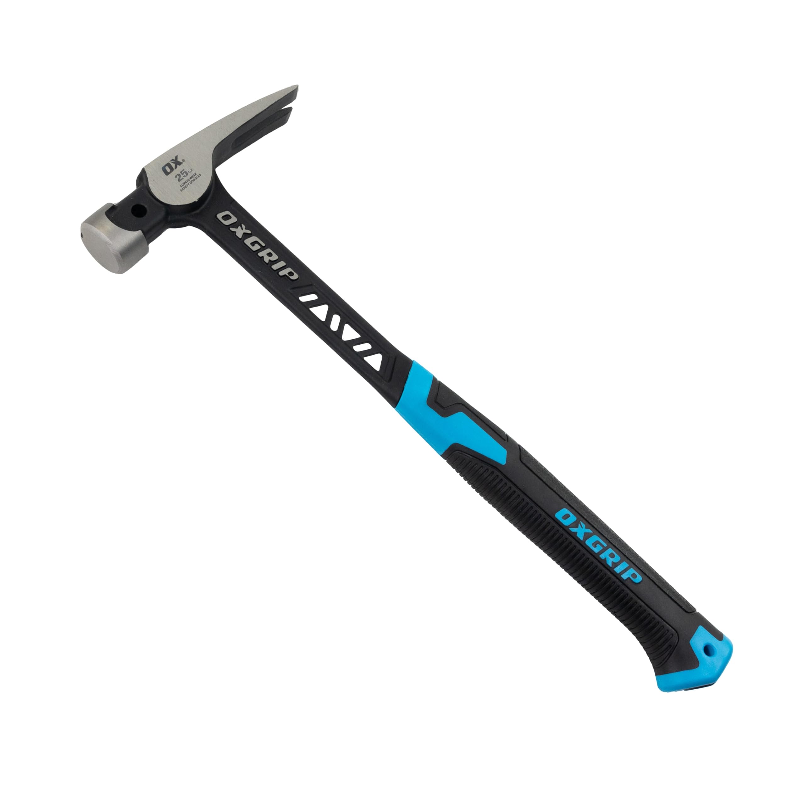 OX TOOLS Pro Marteau Ultrastrike à griffe droite avec manche anti-vibrations Manche en acier et prise en main confortable 708,7 g