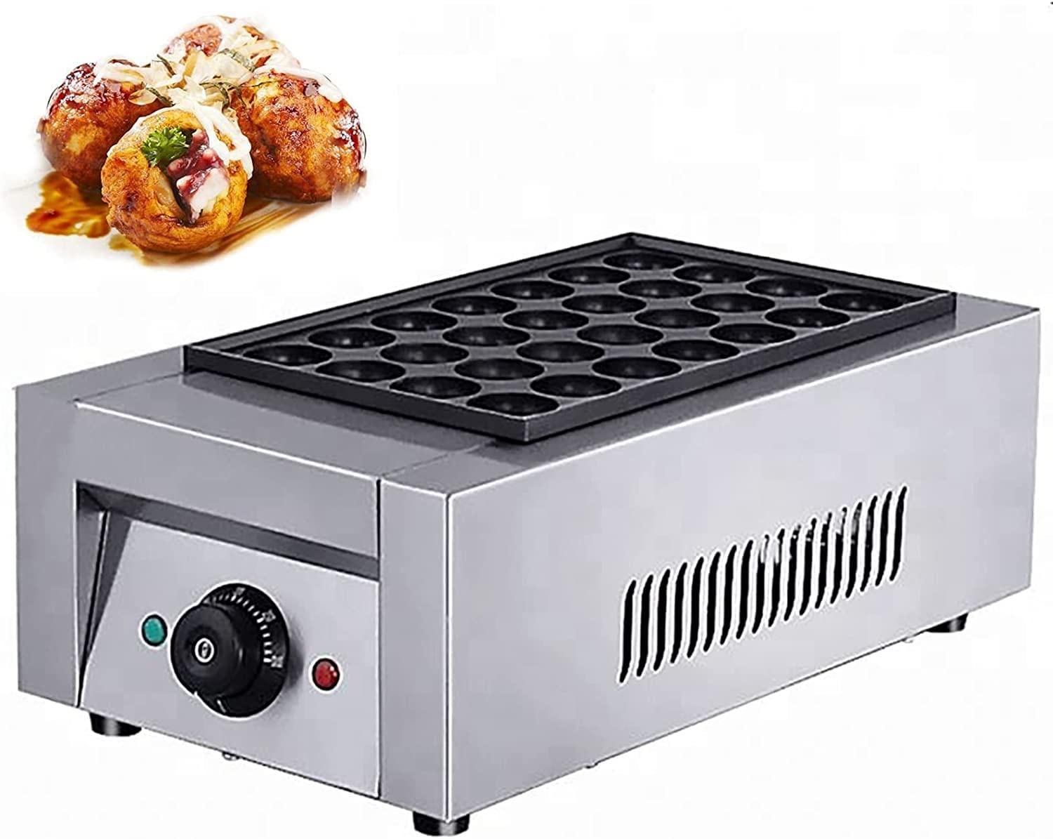 FAXIOAWA Macchina per takoyaki Commerciale, teglia per Polpo Giapponese Takoyaki, Macchina per Cottura Antiaderente Multifunzione a 28 Fori, per Uova Fritte, Bistecca fritta, takoyaki, Torta
