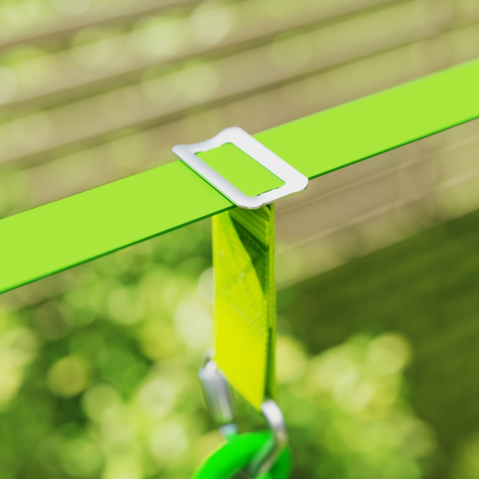 AIYAPLAY Parcours d'obstacles Ninja pour Enfants 10 m Charge 50 kg Slackline et Sac de Transport, équipement de Jeu extérieur pour Filles et garçons, Installation Facile, Bois de Sapin et PP, Vert