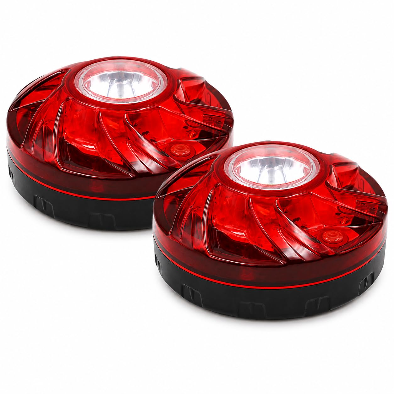 Amazon.co.jp: East Leaf LED警告灯 2個セット 回転灯 電池式 赤色灯