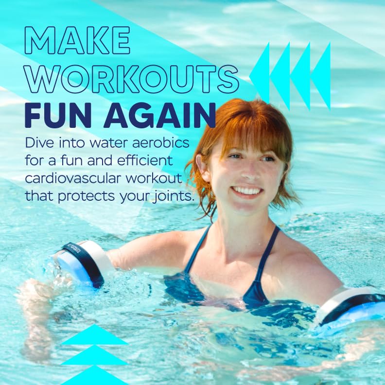 Image of Sunlite Sports Water Workout Combo Set, High Density Water Weights for Pool Exercise, Dumbell, Swim Belt, Aerobics Equipment, Aqua Jogger Belt, Pool Fitness, Aqua Therapy & Exercise