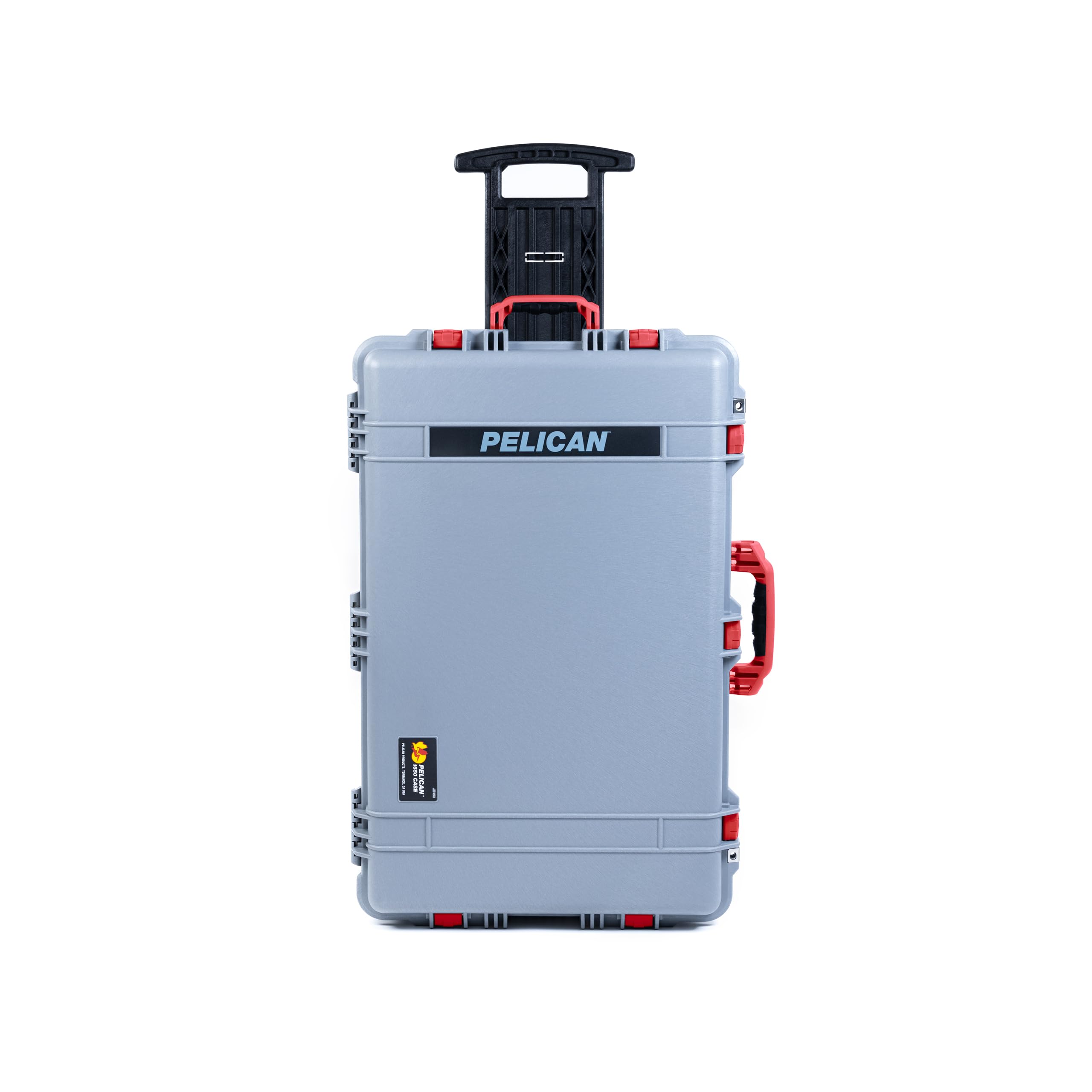 Silver Pelican 1650 Large Case - Comes Empty - Red Handles &amp; latches.