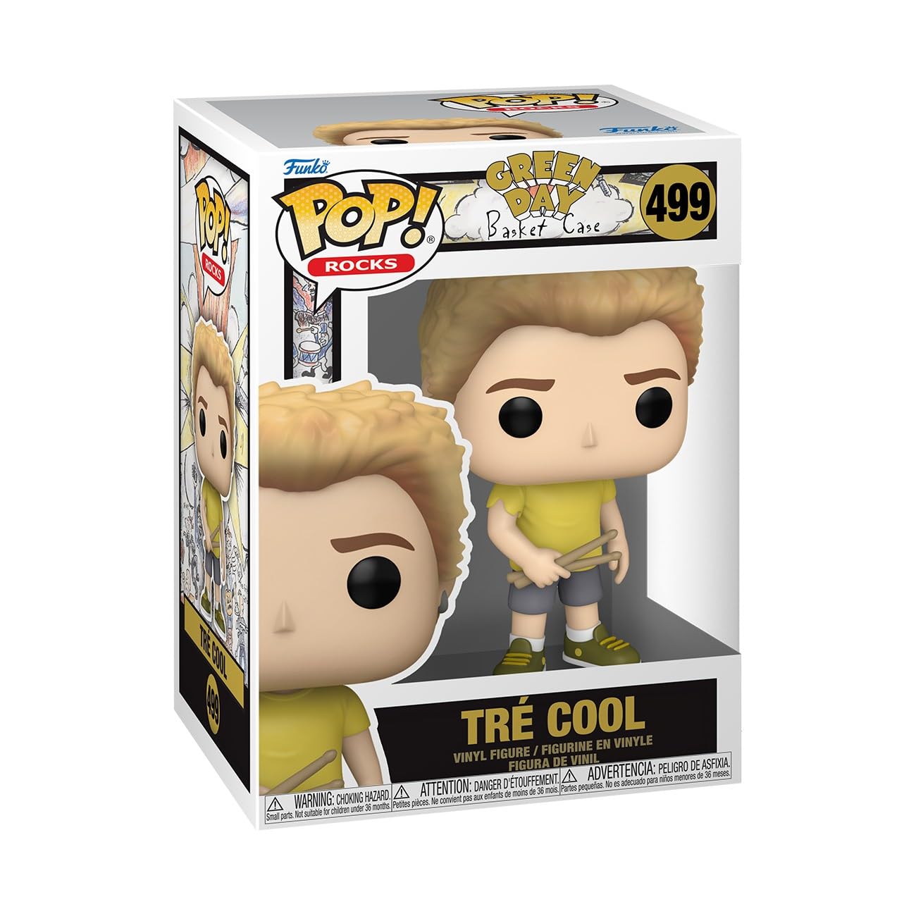 Funko POP! Rocks: Green Day - Tre Cool - Basket Case - Collectable Vinyl Figure - Gift Idea - Official Merchandise - Toys For Kids & Adults - Model Figure for Collectors and Display