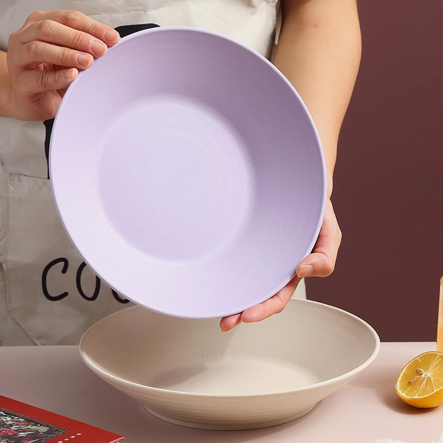Wheat Straw Soup Bowls - Large Pasta Plates -12 Wheat Straw Soup Bowls - Large Pasta Plates -12