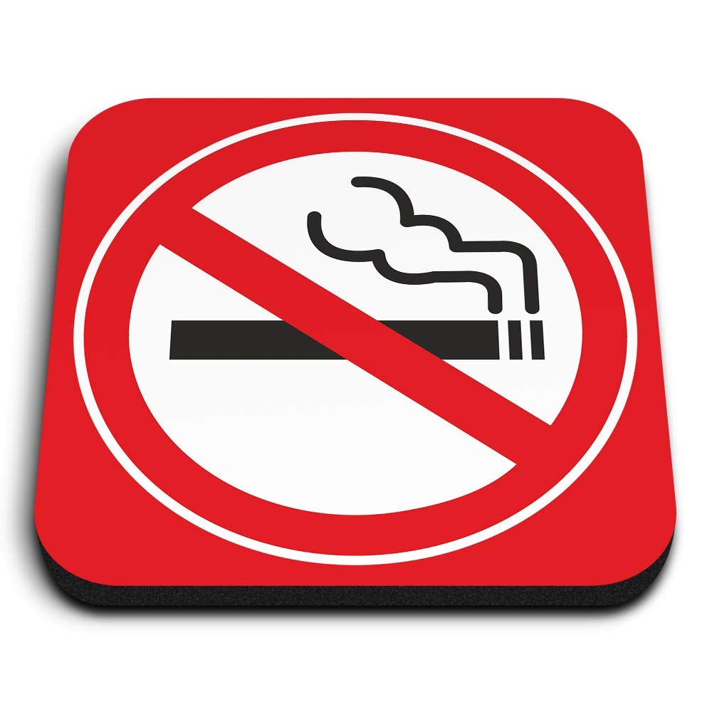 Destination Vinyl Ltd Multicolor 1 X Square Mdf Fridge Magnet - No Smoking Sign Office Workplace 5472