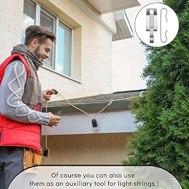 Generic 192Pcs Heat Cable Roof Clips Cable Clips and Spacers Kit Cable Wire Clips Gutter Clips Outdoor Cable Clips Heater Clips Durable - (Color: Photo Color)