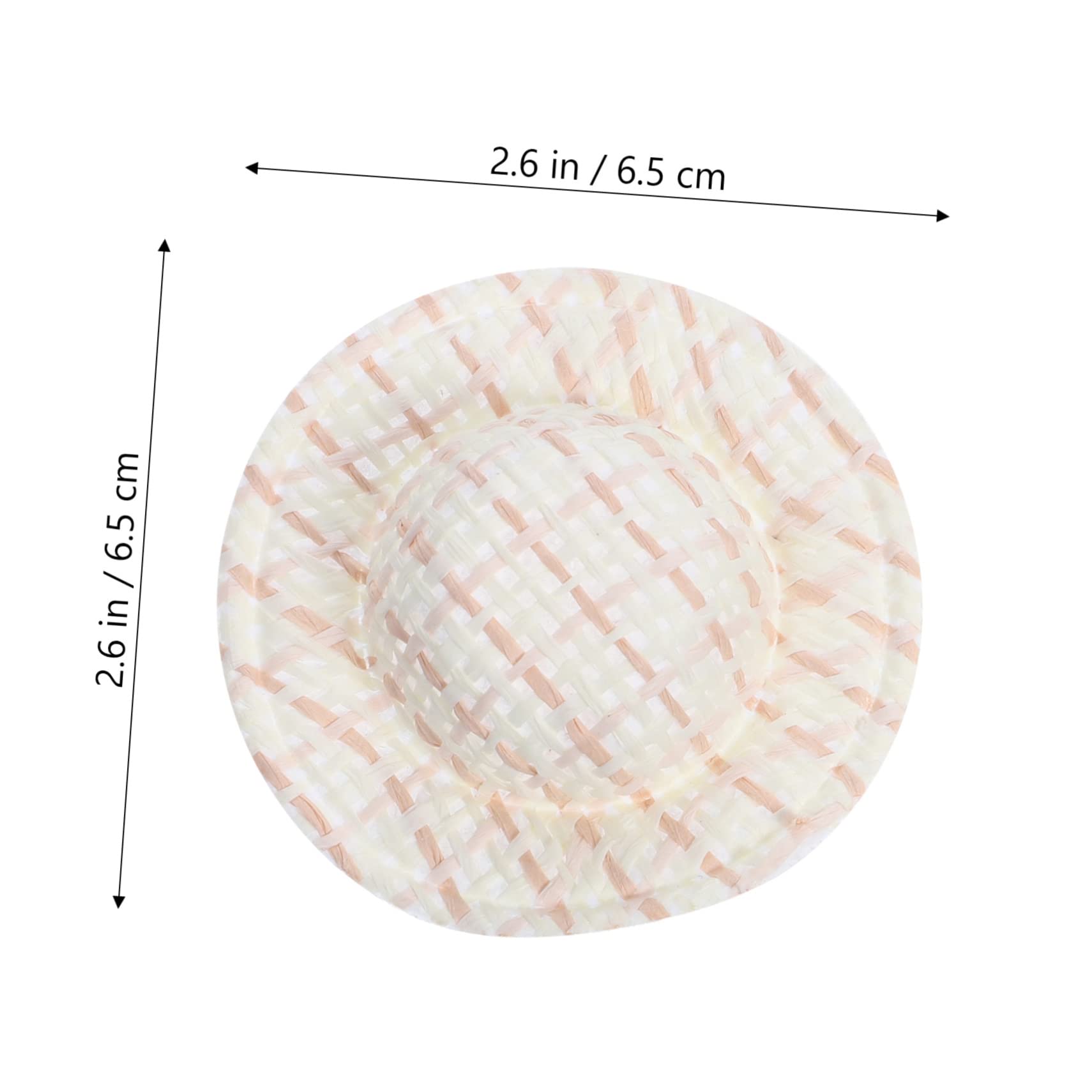 SUPVOX Mini Straw Hats for Boys and Girls 12 Pack Set for Women Craft Supply for Decorations