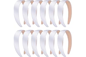 SIQUK 12 Pieces Satin Headband Base for DIY Creative Uses
