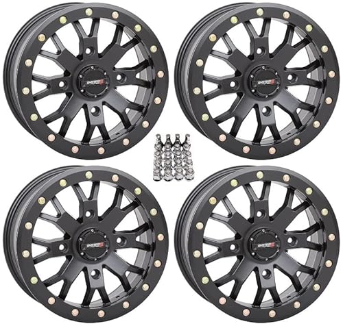 System 3 SB-4 Beadlock Black (6+1) ATV Wheels 15
