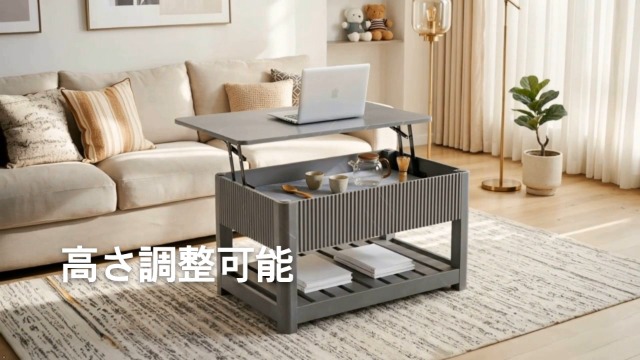 Amazon.co.jp: Beuiosda ローテーブル 2人用 センターテーブル 収納