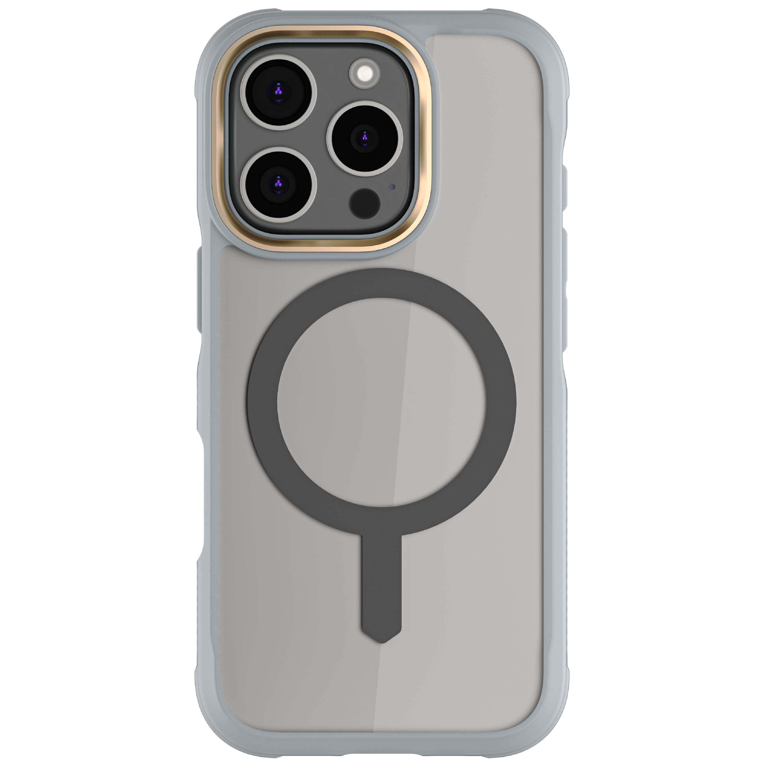 Ghostek Covert iPhone 16 Pro Clear Case - Compatible with MagSafe Accessories, Shockproof Silicone, Minimalist Phone Cover (6.3 Inch, Gray)