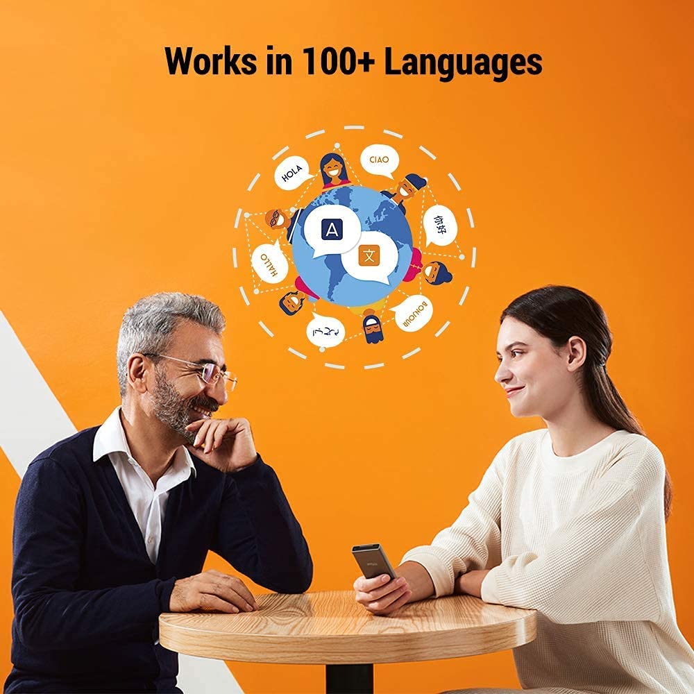 Minutenschneller Zwei-Wege-WLAN-Sprachübersetzer, Speech-to-Text-Transkriptionsrecorder, über 100 Sprachen, exportierbarer Transkriptionsinhalt Needed