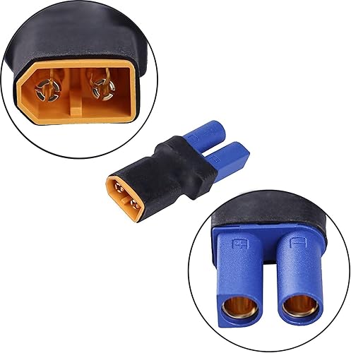 Miniatura 2 de Youme - Juego de 4 conectores EC5 a XT60 macho hembra compatibles con Arrma E-flite RC Car Truck Avión Lipo Battery ESC Balance Charger Motor