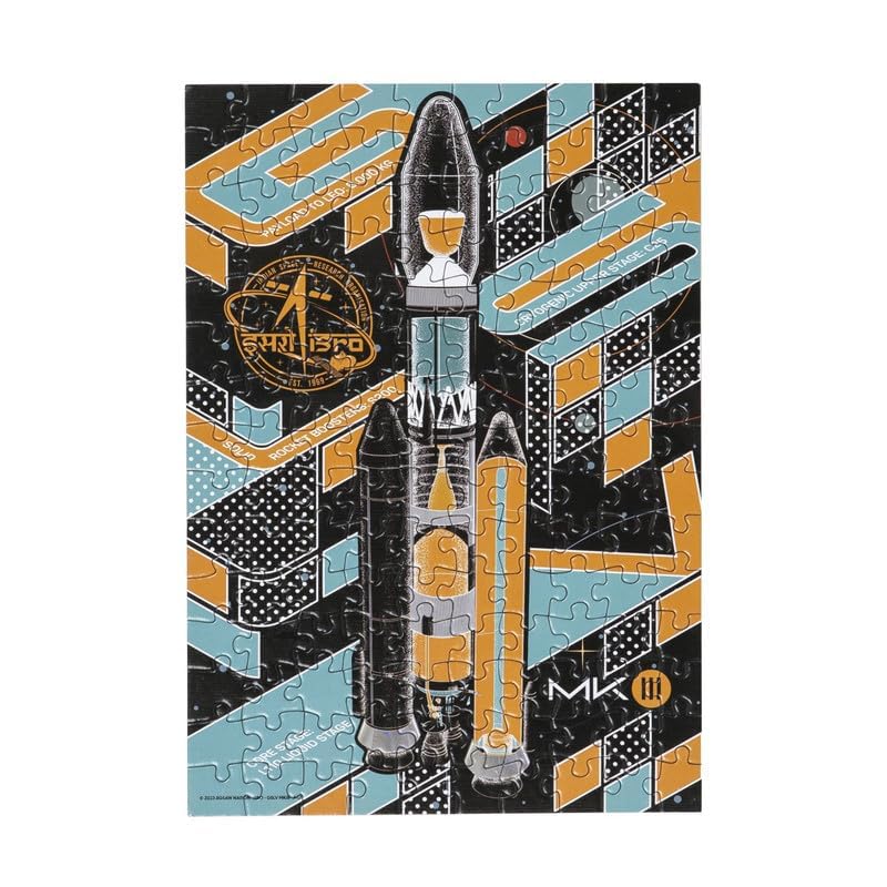 Image of 150 Pieces GSLV MKIII Theme ISRO Jigsaw Puzzle Fun Mind Games & Challenging Activity for Kids & Adults, Games for Having Realistic Illustration, Focus for Age 6 Years Old and Above
