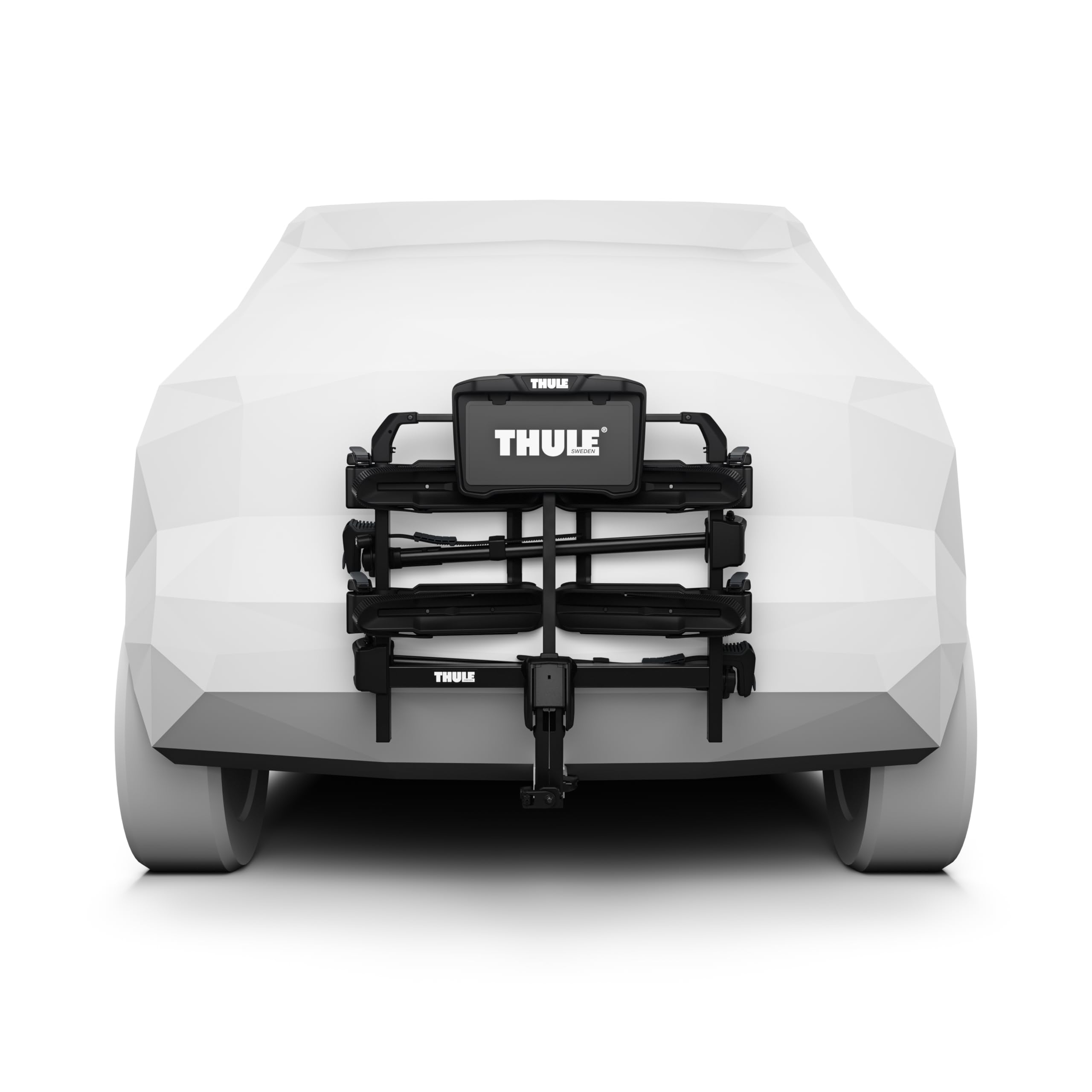Thule Outpace Fahrradträger für 2 Fahrräder, kompakt und leicht, zusammenklappbares Design, passend für die meisten Fahrradstile, 50 kg Kapazität, 25 kg pro Fahrrad, kompatibel mit 5,1 cm Kupplungen