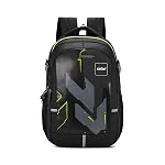 Safari Terra 2 37L Casual Printed Backpack, school bag for boys and girls, college bag, office bag, travel bag for men and women, 3 compartments, Raincover, Bottle holder, Front pocket, Color- Black