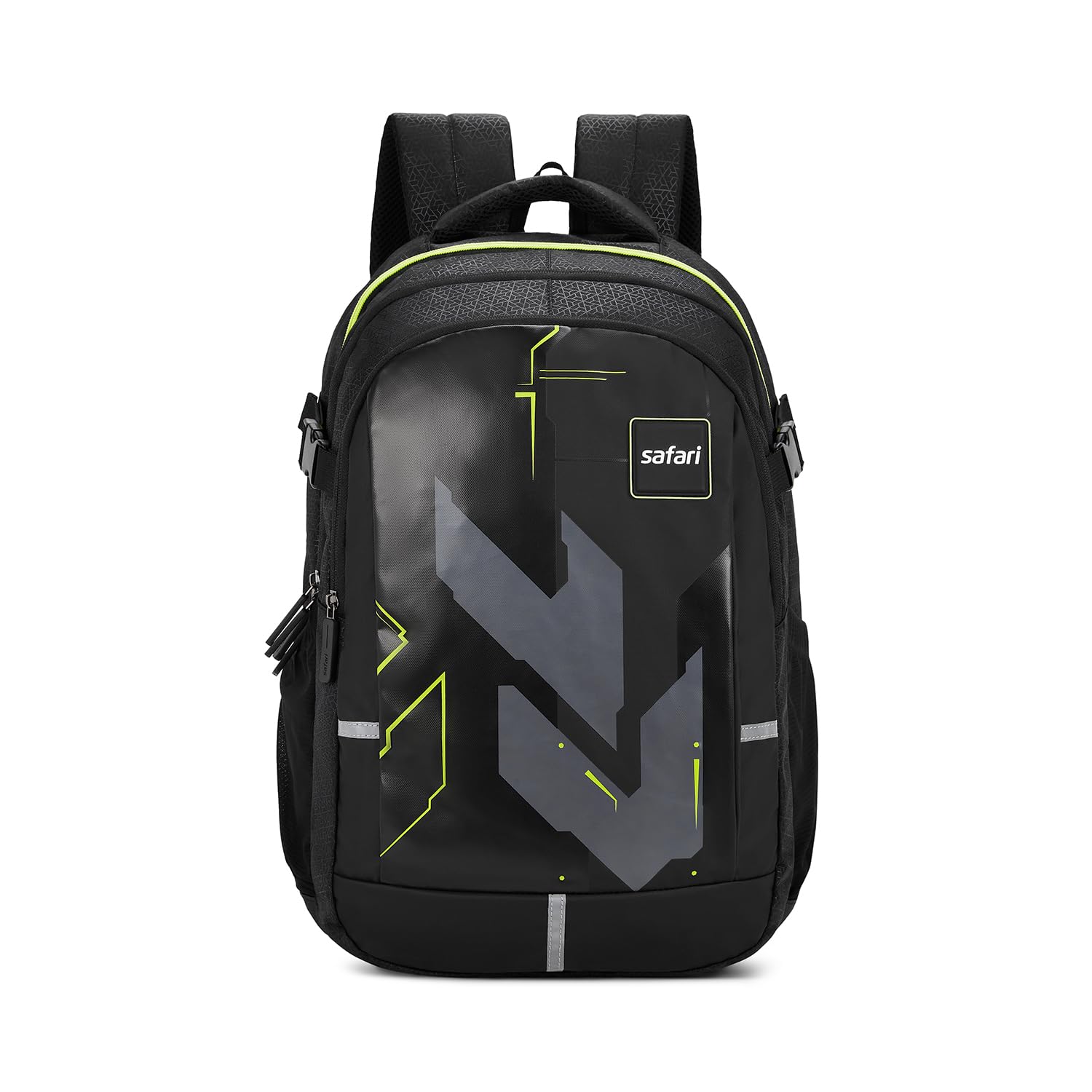 safari Terra 2 37L Casual Printed Backpack, school bag for boys and girls, college bag, office bag, travel bag for men and women, 3 compartments, Raincover, Bottle holder, Front pocket, Color- Black-picture-32
