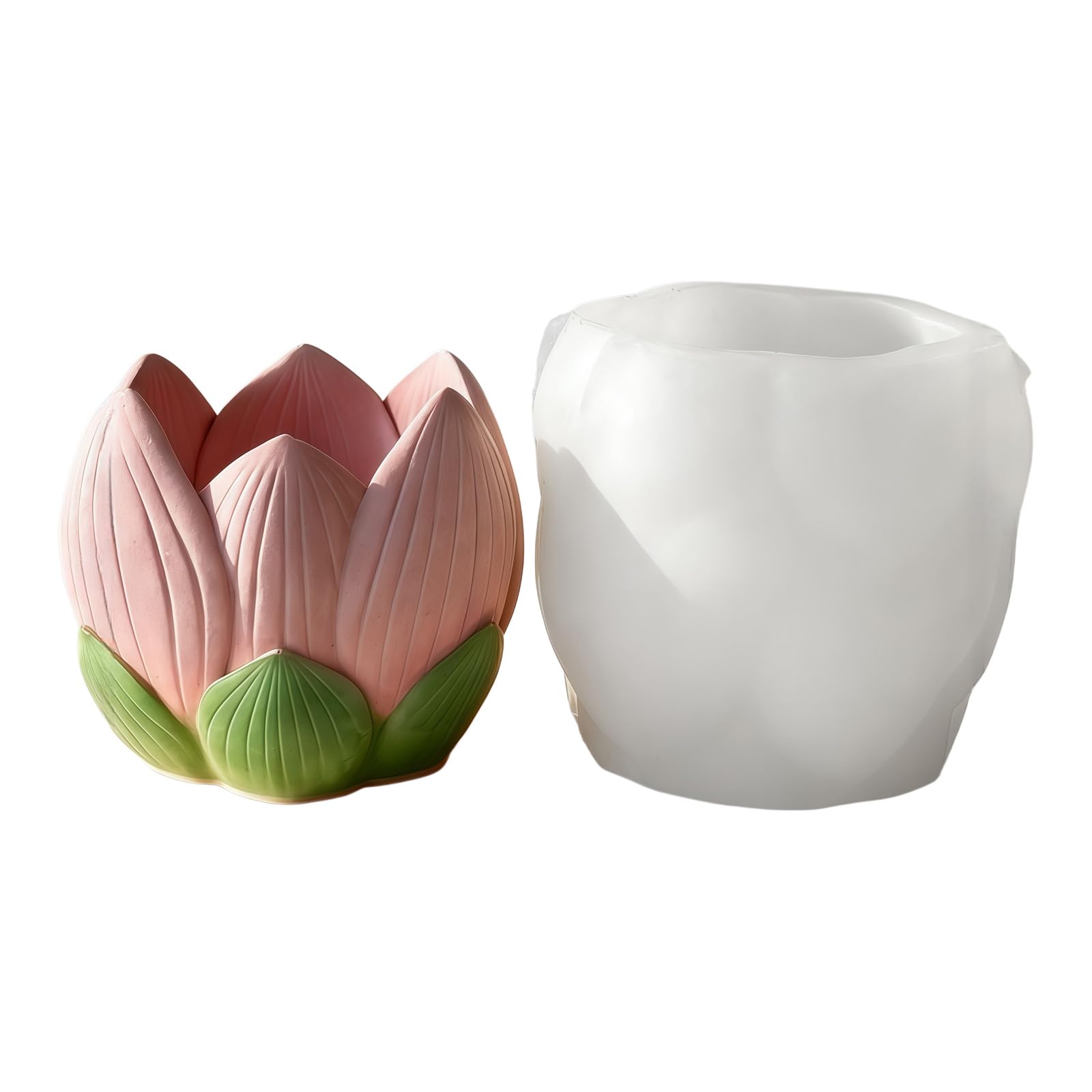 ZEPFJHE Tealight Holders Silicone Molds Jewelry Storage Box Flower Candlestick Resin for Epoxy Casting Tealight Holders Resin