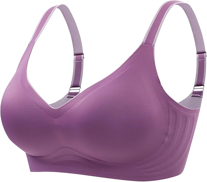 Sujetadores de gelatina para mujeres mayores Más tamaño Inalámbrico Sin costuras Sin aros Sueño Cómodas Bralettes zapatillas de alto soporte