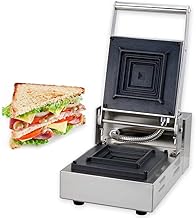 Commercial Panini Press, 900w Double Sided Sandwich Maker Non-Stick Toastie Maker, Makes Stuffed French Toast, Omelets, Hamburgers Steaks Bacons