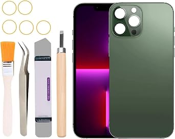 Back Glass Replacement for iPhone 13 Pro Max All Carriers with Professional Repair Tool Kit Green