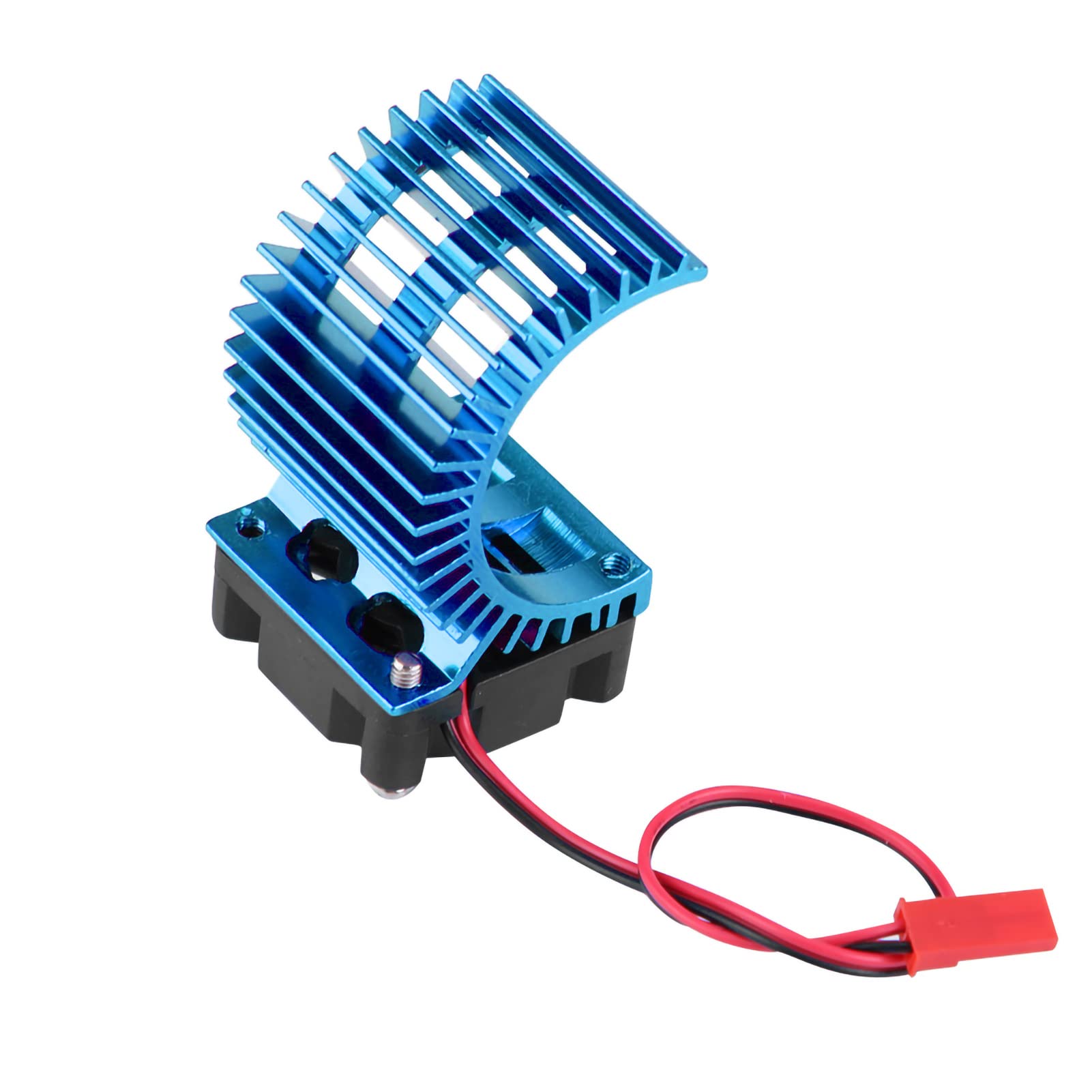 Lybunair RC Car 540/550 Motor Heat Sink with Cooling Fan Fit for 1/10 Scale RC Car (Blue)