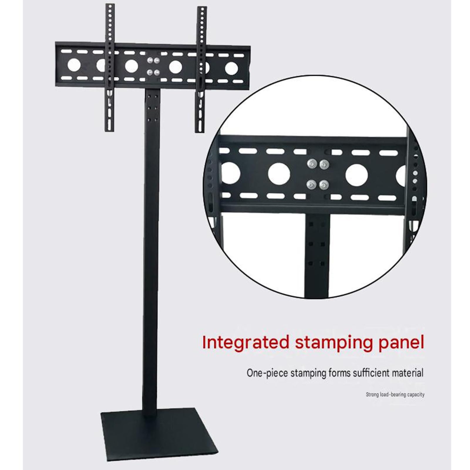 Soporte For TV De Piso, con Almohadilla De Goma For Televisores De 32 A 65 Pulgadas, TV con Administración De Cables De Altura Ajustable, La Base Se Ajusta Cómodamente contra La Pared