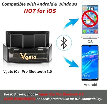 Vgate iCar Pro Bluetooth 3.0 OBD2 Scanner | Android Only Not for iOS Check Engine Light