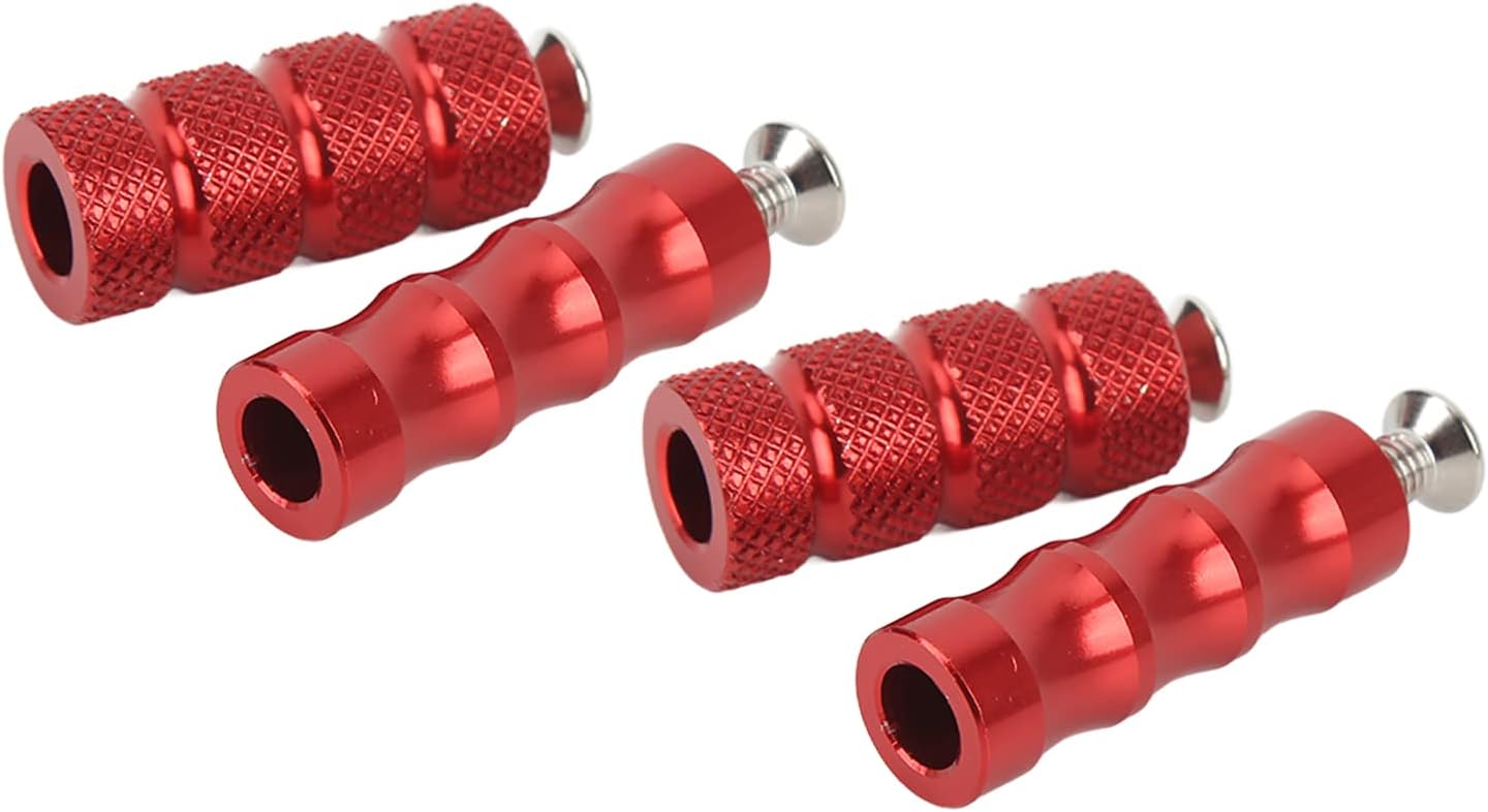 Motorcycle Gear Shift Peg and Brake Foot Pegs 2 Pair CNC Machined Aluminum Foot Pegs for Motorbike Motorcycle with M6 6mm Mounting Hardware