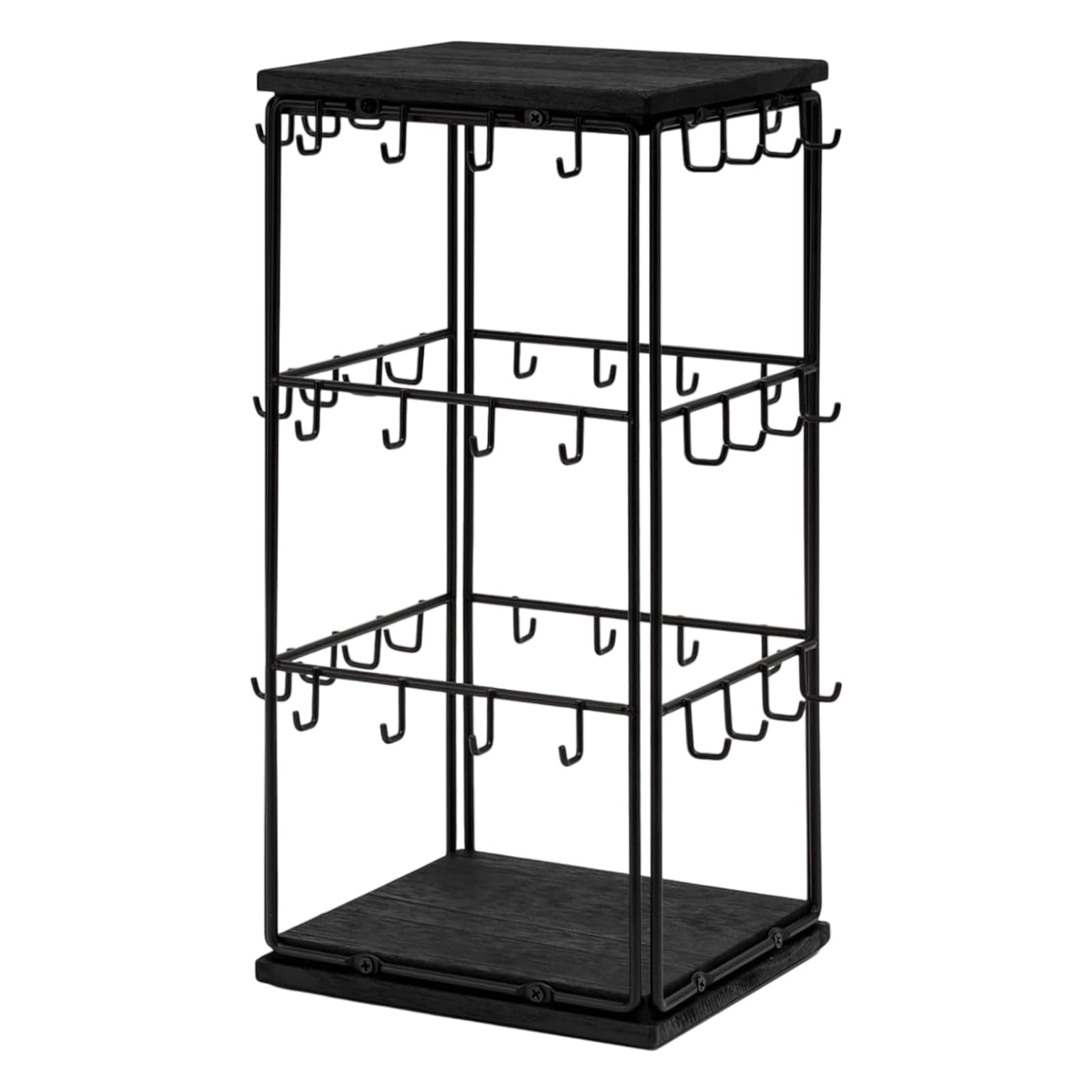 RAFGALDEX Multiple Tiered Earring Display Stand Unique Jewelry Display Stand Organizers with 48 Hooks for Home or Shop Decors Earring