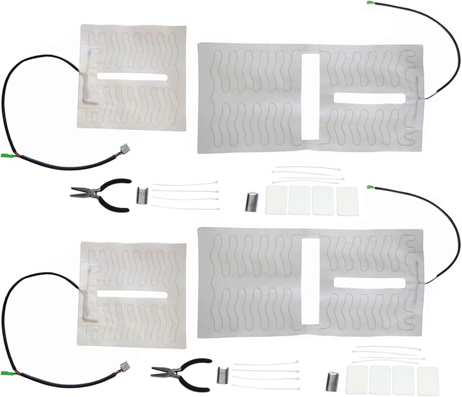 Driver & Passenger Bottom & Top Seat Heater Kit Fits for Cadillac Chevy GMC Truck SUV 2003-2007 15193975, 641106, 641105, 88940288, 88940289