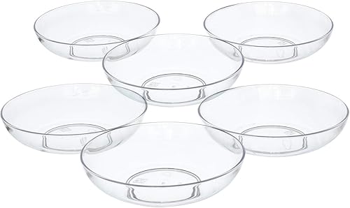 Vista 9 de Royal Imports Bandeja de goteo de plástico transparente de 9 pulgadas, plato bajo para tartas, plato de flores florales, boda, fiesta, decoración