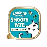Lily’s Kitchen Smooth Paté Chicken with Tuna, Cat Wet Food (19x85g) Tray, for Adult Cats, Complete Nutrition, Grain-Free Recipe, With Freshly Prepared Meat, Offal & Fish, Suitable for Sterilised Cats
