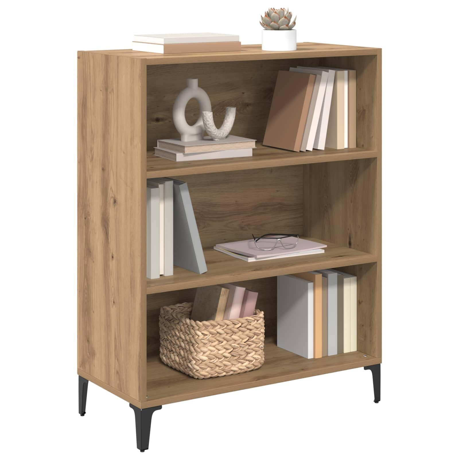 vidaXL Credenza Rovere artigianale 69,5 x 32,5 x 90 cm, Mobile da soggiorno, madia rettangolare, arredo moderno, storage funzionale, design in legno