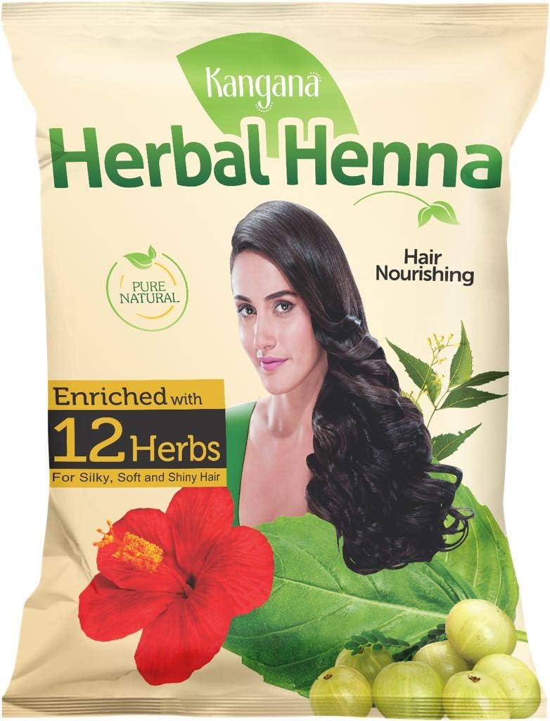 KANGANA Polvo de Henna a Base de hierbas para Cabello sedoso, Suave y Brillante - 100% polvo de Henna Natural para Cabello - 100 gramos (3.5 oz)